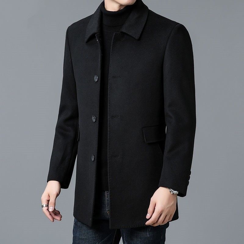 Wool Blend Coat White Mans Sha - Muffler Men Wool avaliação e preço