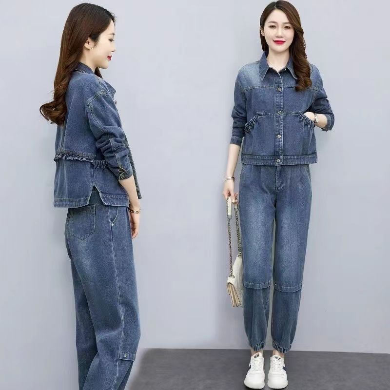 Women Denim Suits 2024 New Spr - Pocket Square Set avaliação e preço