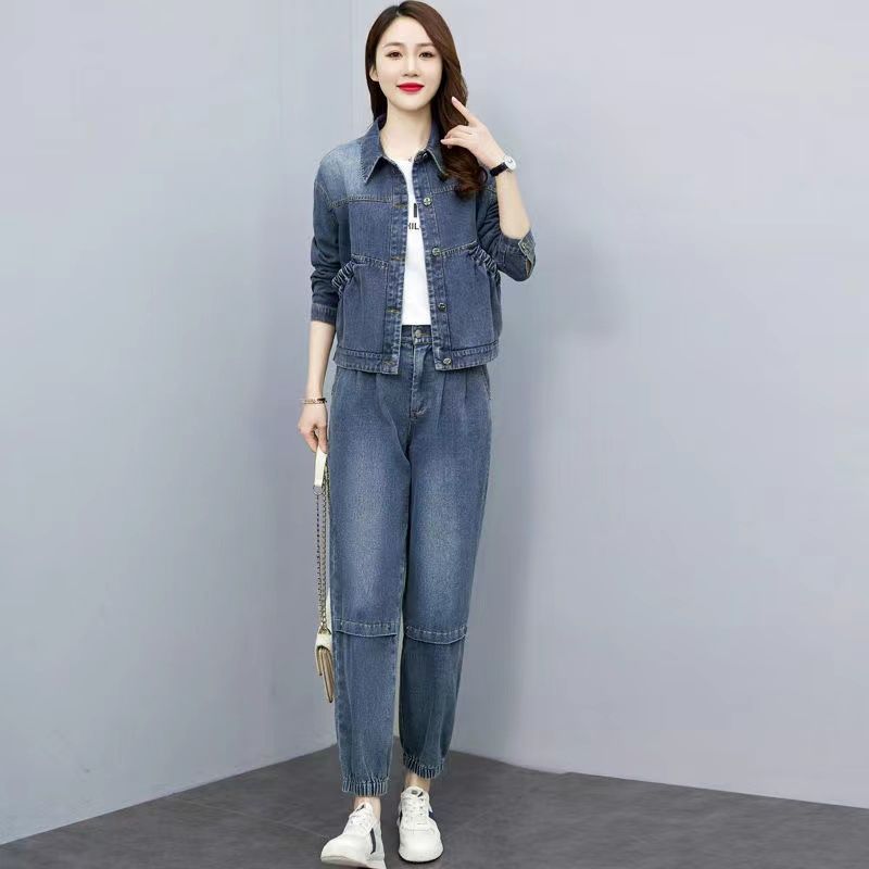 Women Denim Suits 2024 New Spr - Pocket Square Set avaliação e preço