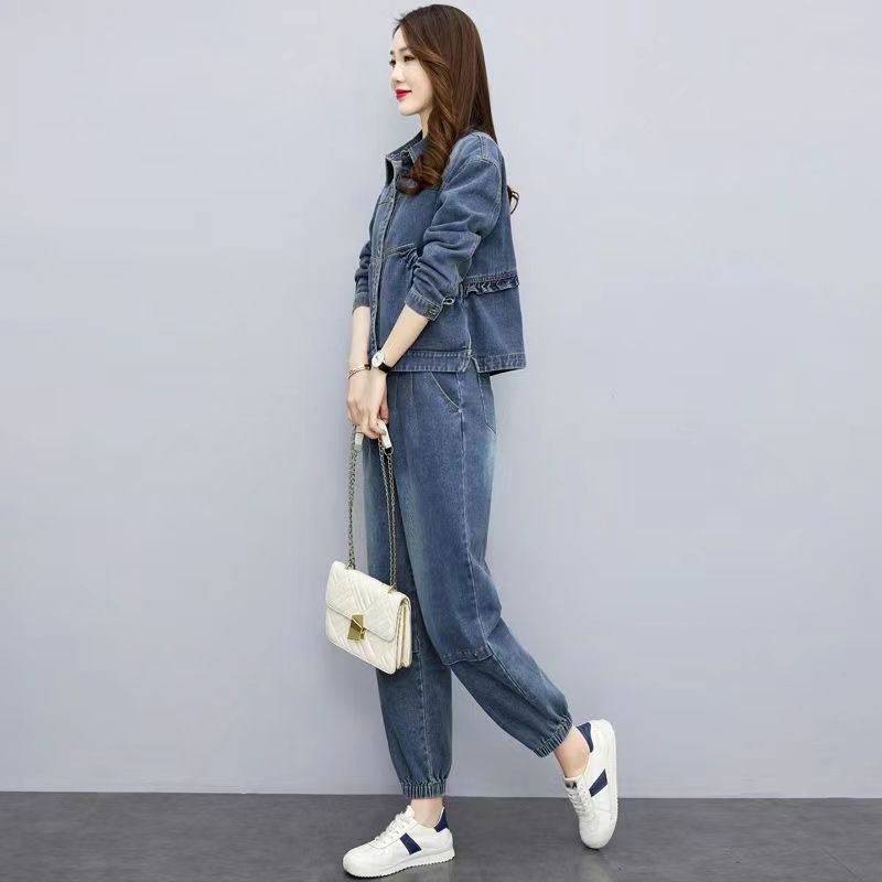 Women Denim Suits 2024 New Spr - Pocket Square Set avaliação e preço