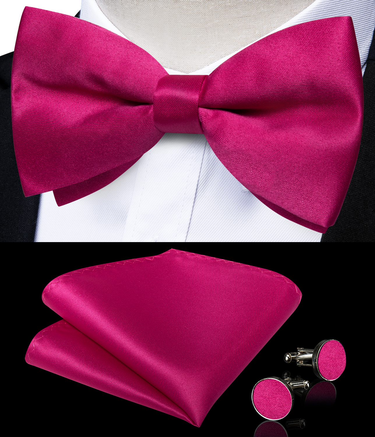 Men's Solid Pre-tied Bowtie Ro - Bow Tie Pre Tied avaliação e preço