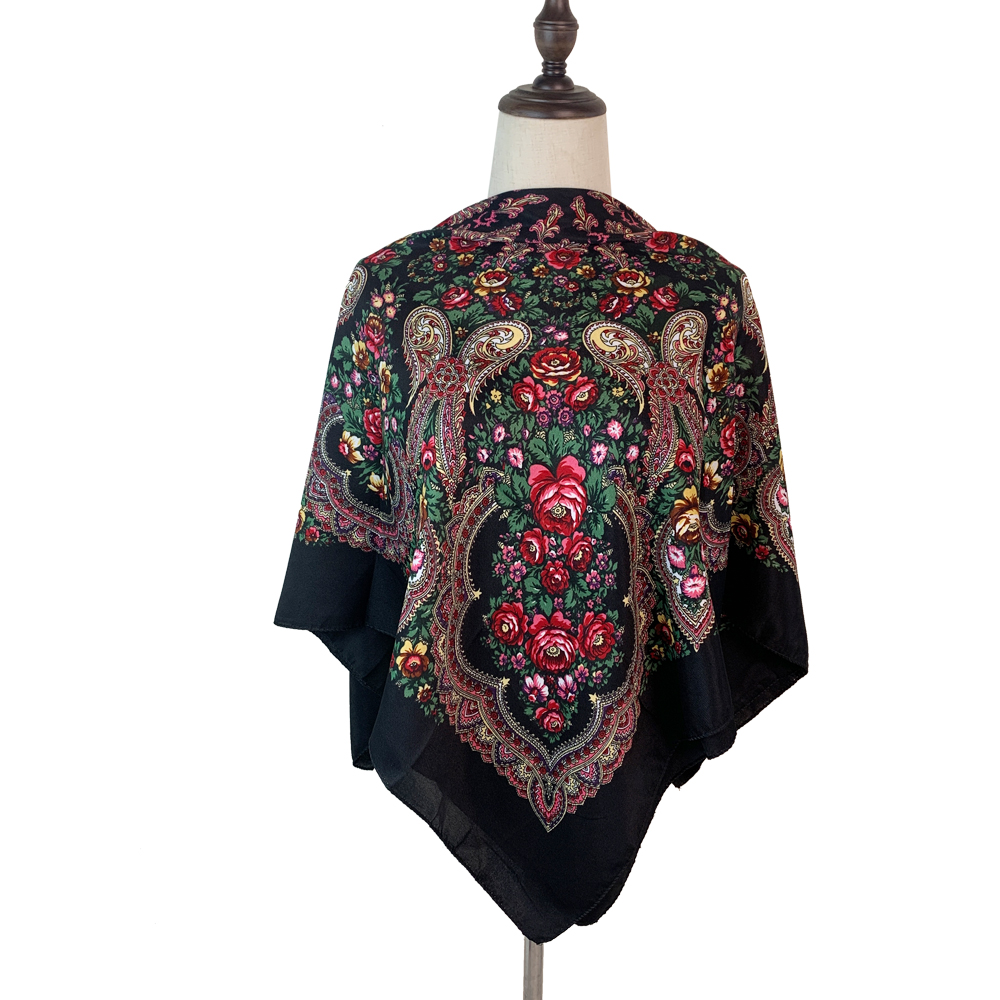 100*100cm Russian Square Scarf - Bandana Cotton avaliação e preço