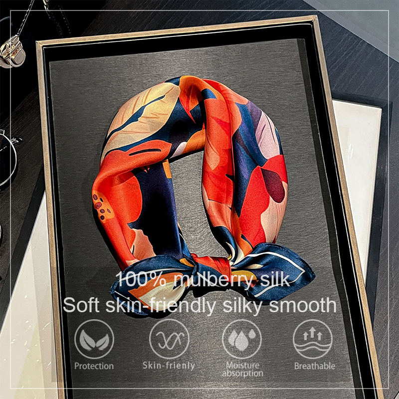 2026 New Spring 100% Pure Silk - Ascot Neck Scarf avaliação e preço