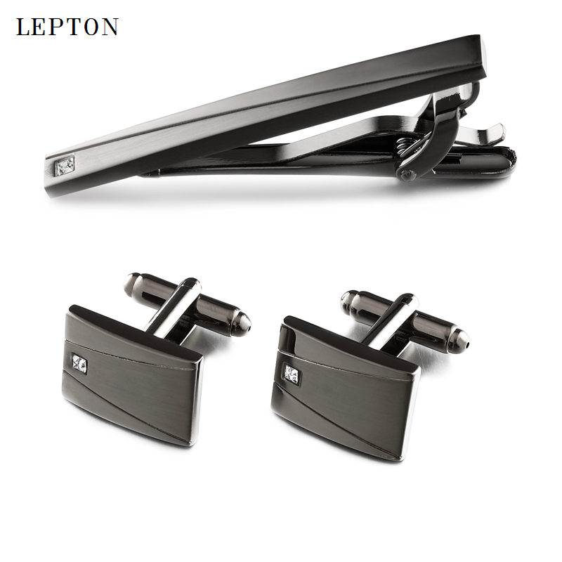 Classic Black Cufflinks & Tie  - Tie Bar Set Gift avaliação e preço