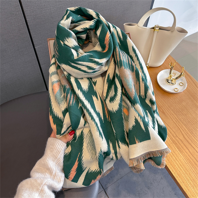 2025 Brand Warm Cashmere Ponch - Woven Scarf Blanket avaliação e preço