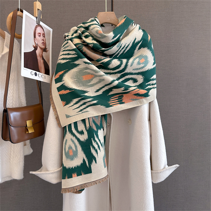 2025 Brand Warm Cashmere Ponch - Woven Scarf Blanket avaliação e preço