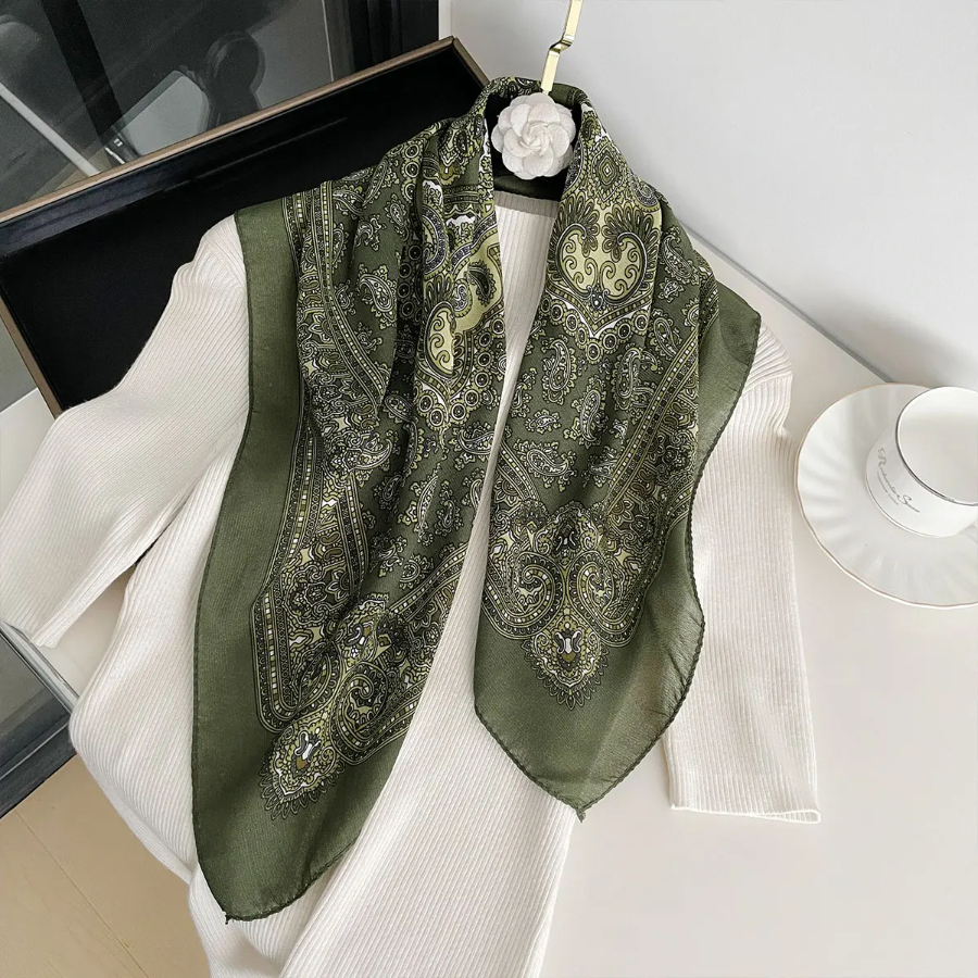 New Fashion 70X70cm Women's Sc - Bandana Cotton avaliação e preço