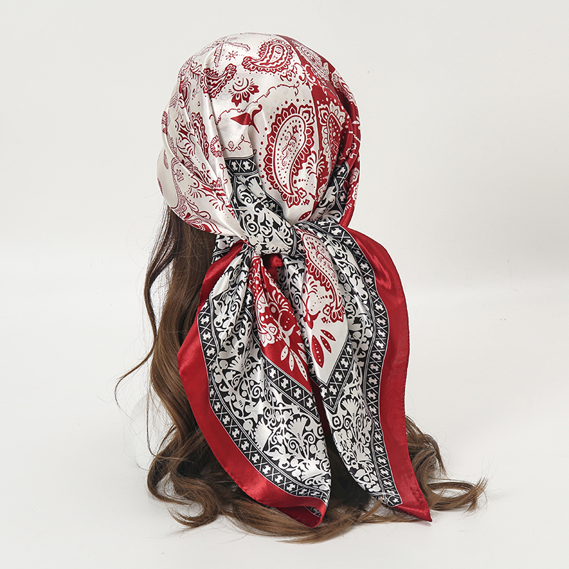 Satin Square Scarf Women Musli - Silk Neck Scarf avaliação e preço