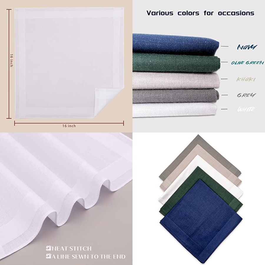 Men's Cotton Handkerchiefs, As - Handkerchief Cotton Men avaliação e preço