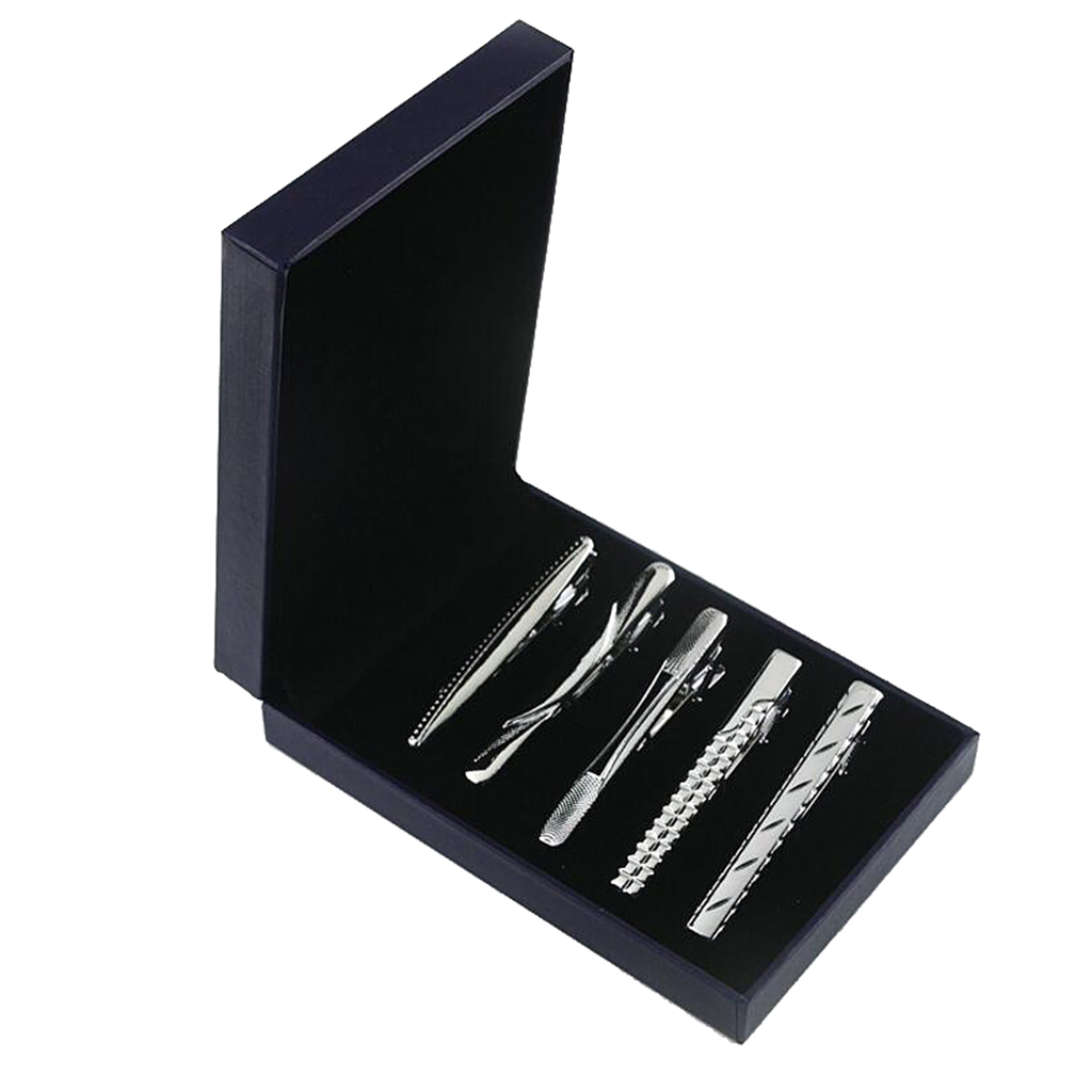 5 Pieces Tie Bar Clips Mens Me - Tie Bar Set Gift avaliação e preço