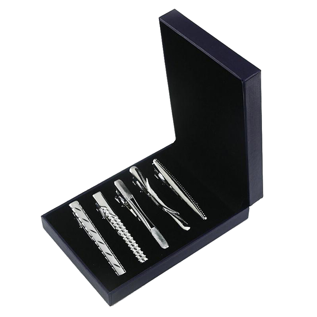5 Pieces Tie Bar Clips Mens Me - Tie Bar Set Gift avaliação e preço