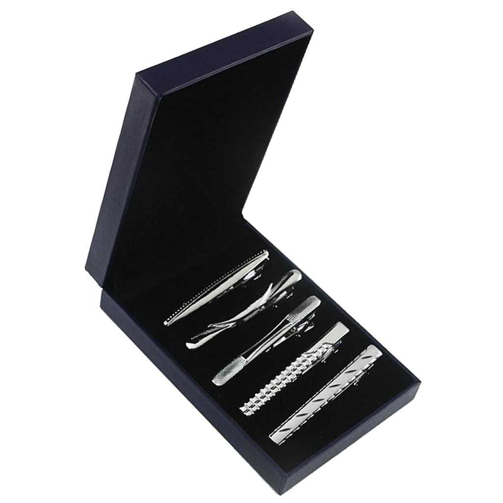 5 Pieces Tie Bar Clips Mens Me - Tie Bar Set Gift avaliação e preço