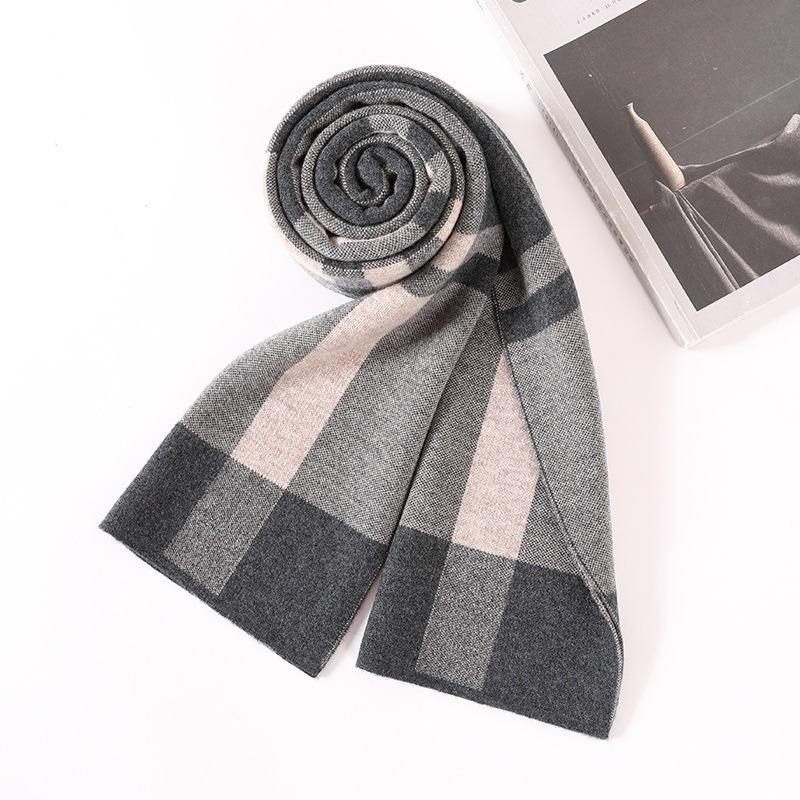Luxury Scarf Man Winter Warm W - Muffler Men Wool avaliação e preço