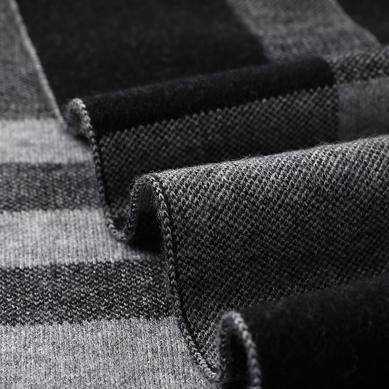 Luxury Scarf Man Winter Warm W - Muffler Men Wool avaliação e preço