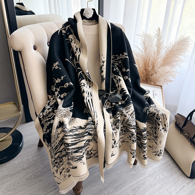 Women Winter Cashmere Scarf Wh - Woven Scarf Blanket avaliação e preço