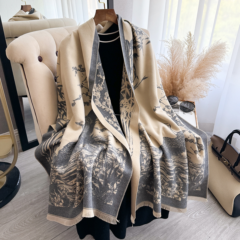 Women Winter Cashmere Scarf Wh - Woven Scarf Blanket avaliação e preço