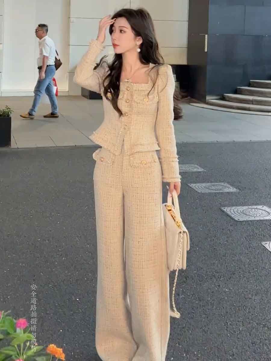 2024 Winter Women's Fashion an - Pocket Square Set avaliação e preço