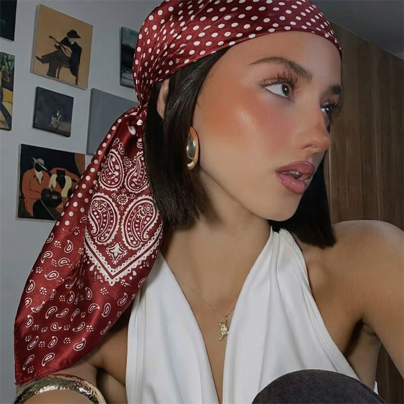 90cm Luxury Brand 2026 Dot Pri - Silk Neck Scarf avaliação e preço