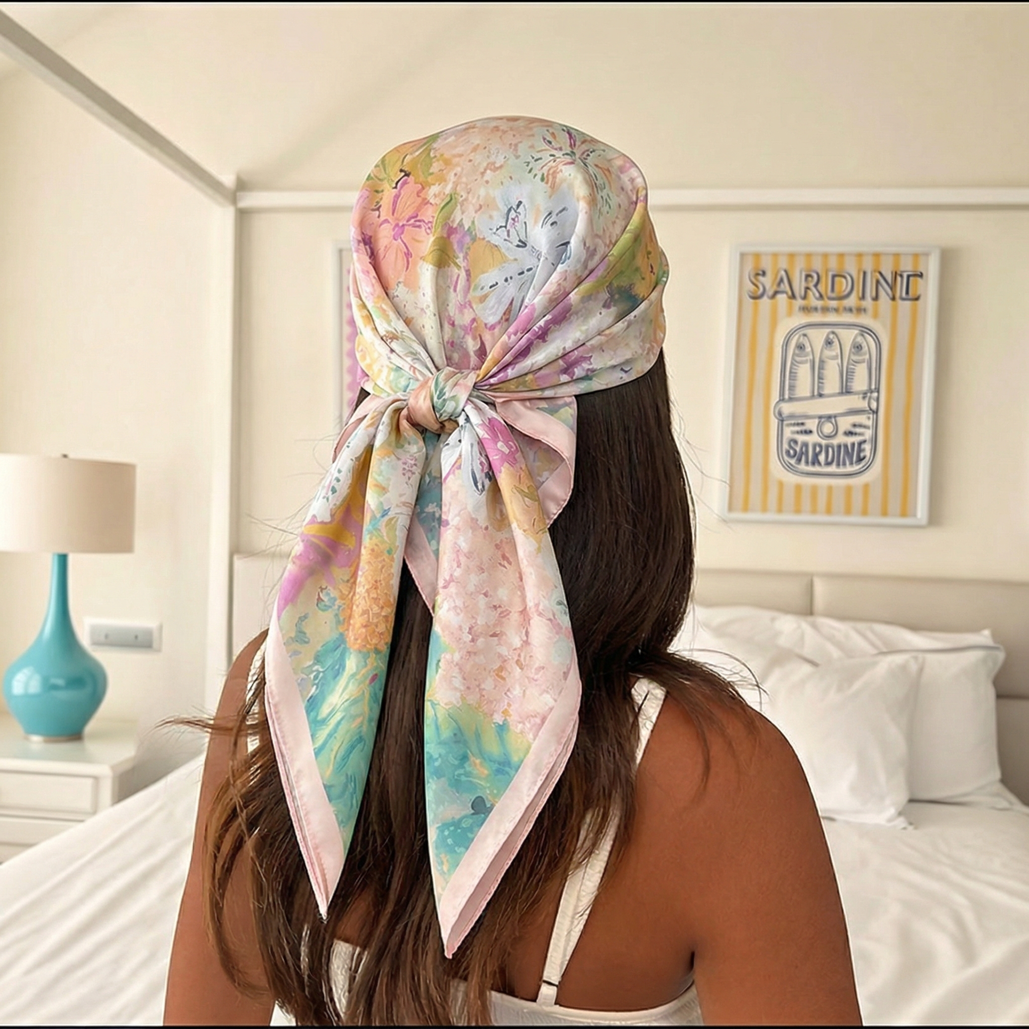 70*70cm Square Silk Scarf for  - Silk Neck Scarf avaliação e preço