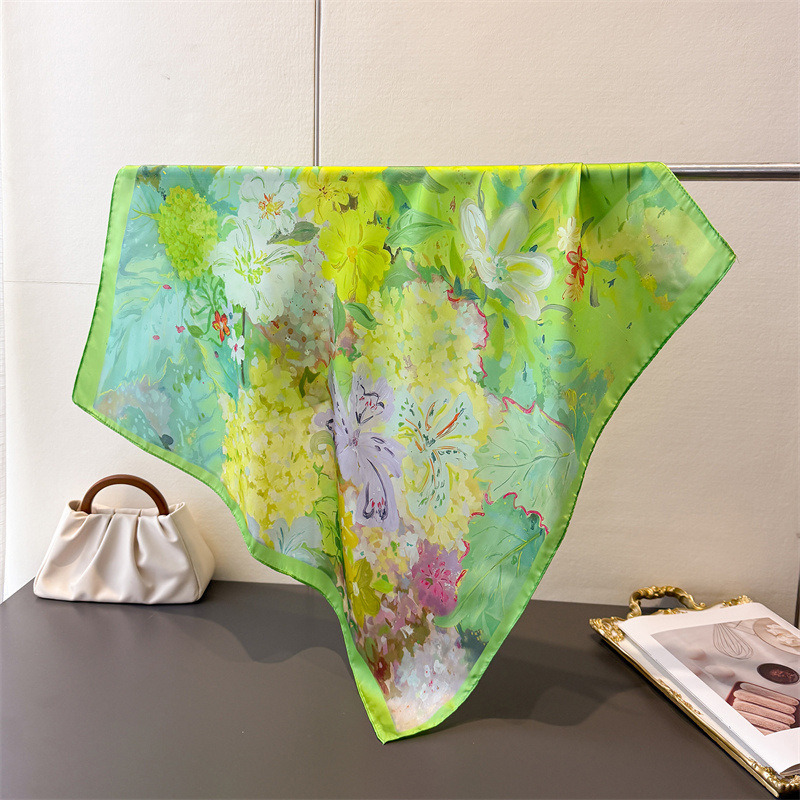 70*70cm Square Silk Scarf for  - Silk Neck Scarf avaliação e preço