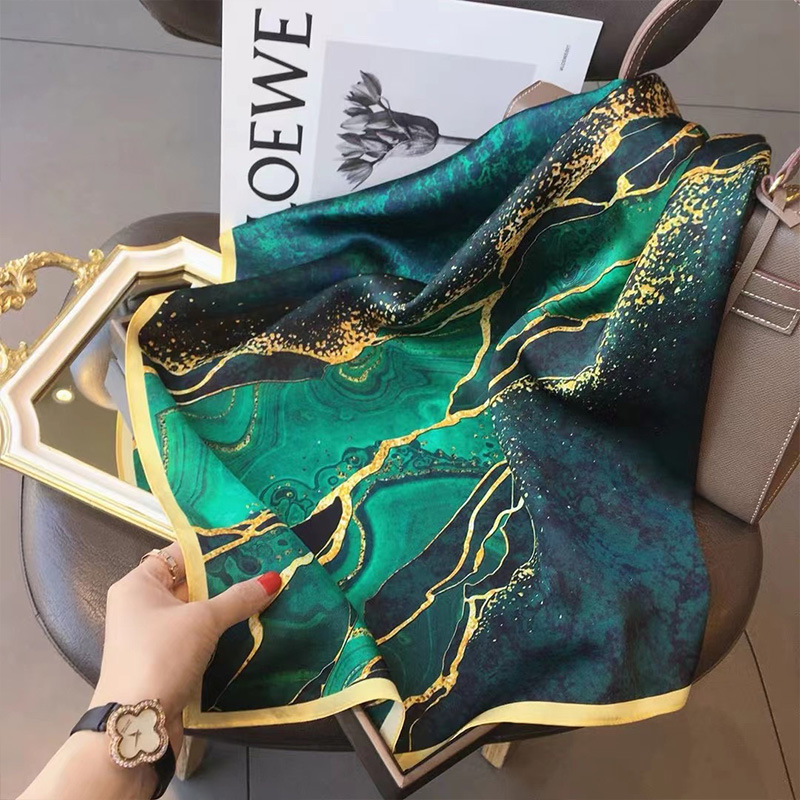 70x70cm Women Scarf Silk Feeli - Ascot Neck Scarf avaliação e preço