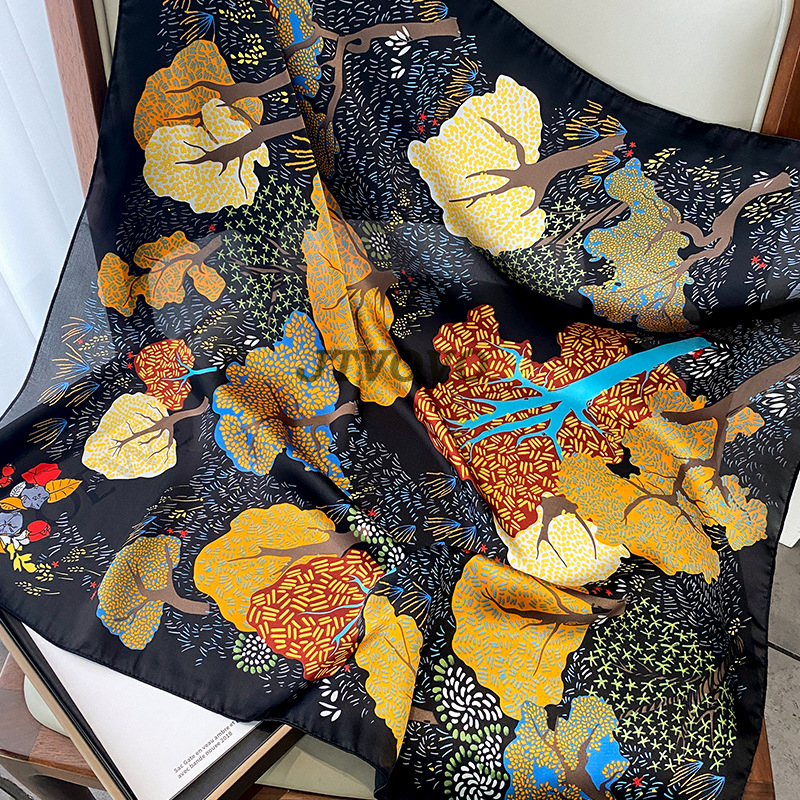 70x70cm Women Scarf Silk Feeli - Ascot Neck Scarf avaliação e preço