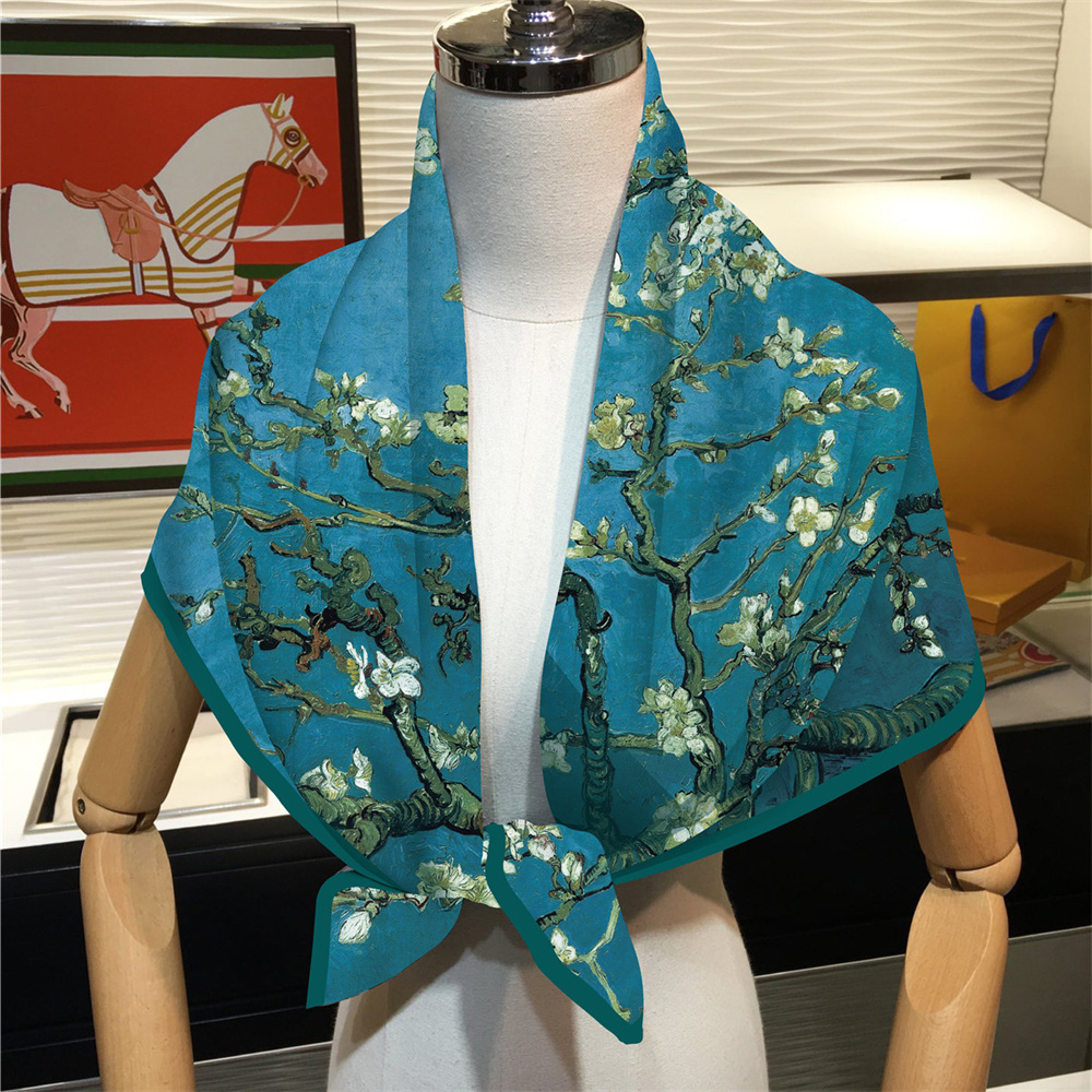90CM Hot Sell Twill Silk Scarf - Scarf Silk Square avaliação e preço