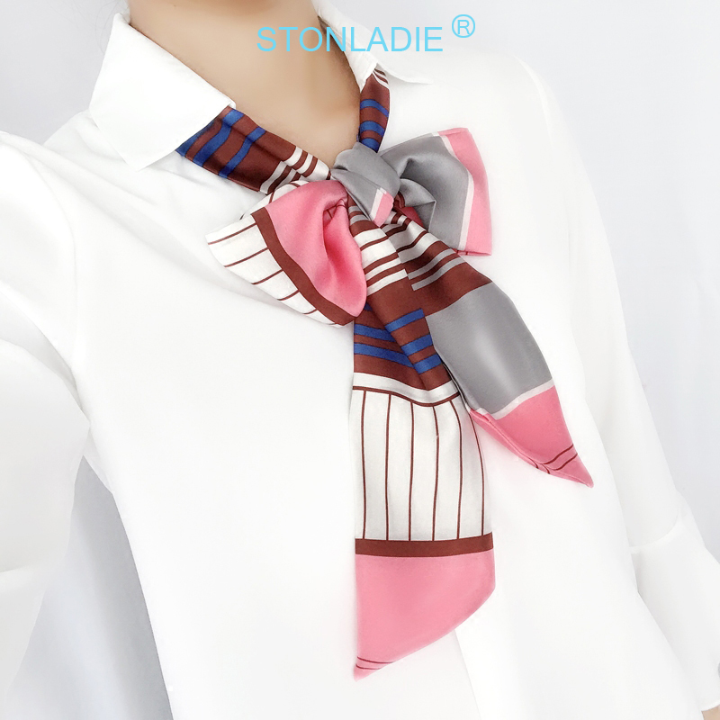 TOP Small Long Silk Neckerchie - Silk Tie Striped avaliação e preço