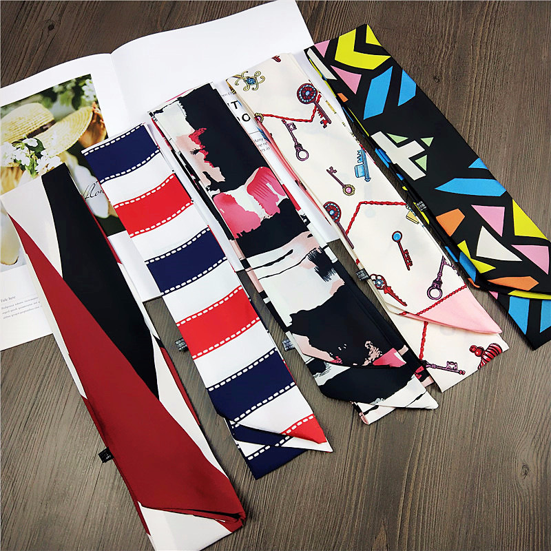 TOP Small Long Silk Neckerchie - Silk Tie Striped avaliação e preço