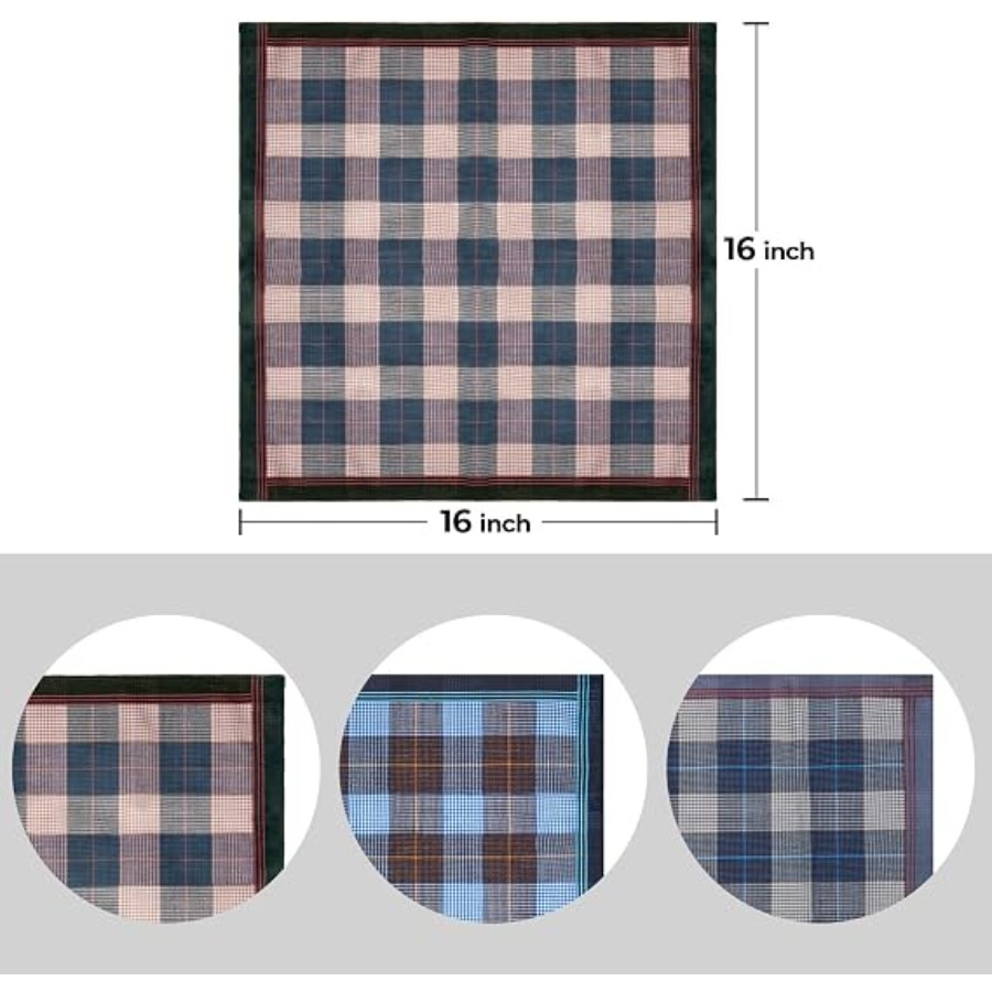 Handkerchiefs for Men, 12PCS 1 - Handkerchief Cotton Men avaliação e preço