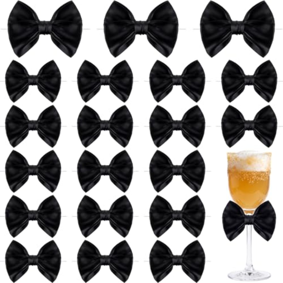 Black 48 Pcs 3.5 Inch Bows wit - Bow Tie Pre Tied avaliação e preço