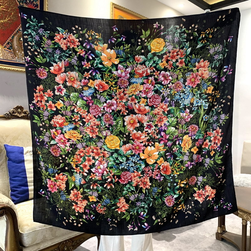 Designer Wool Silk Scarf Women - Pashmina Wrap Large avaliação e preço