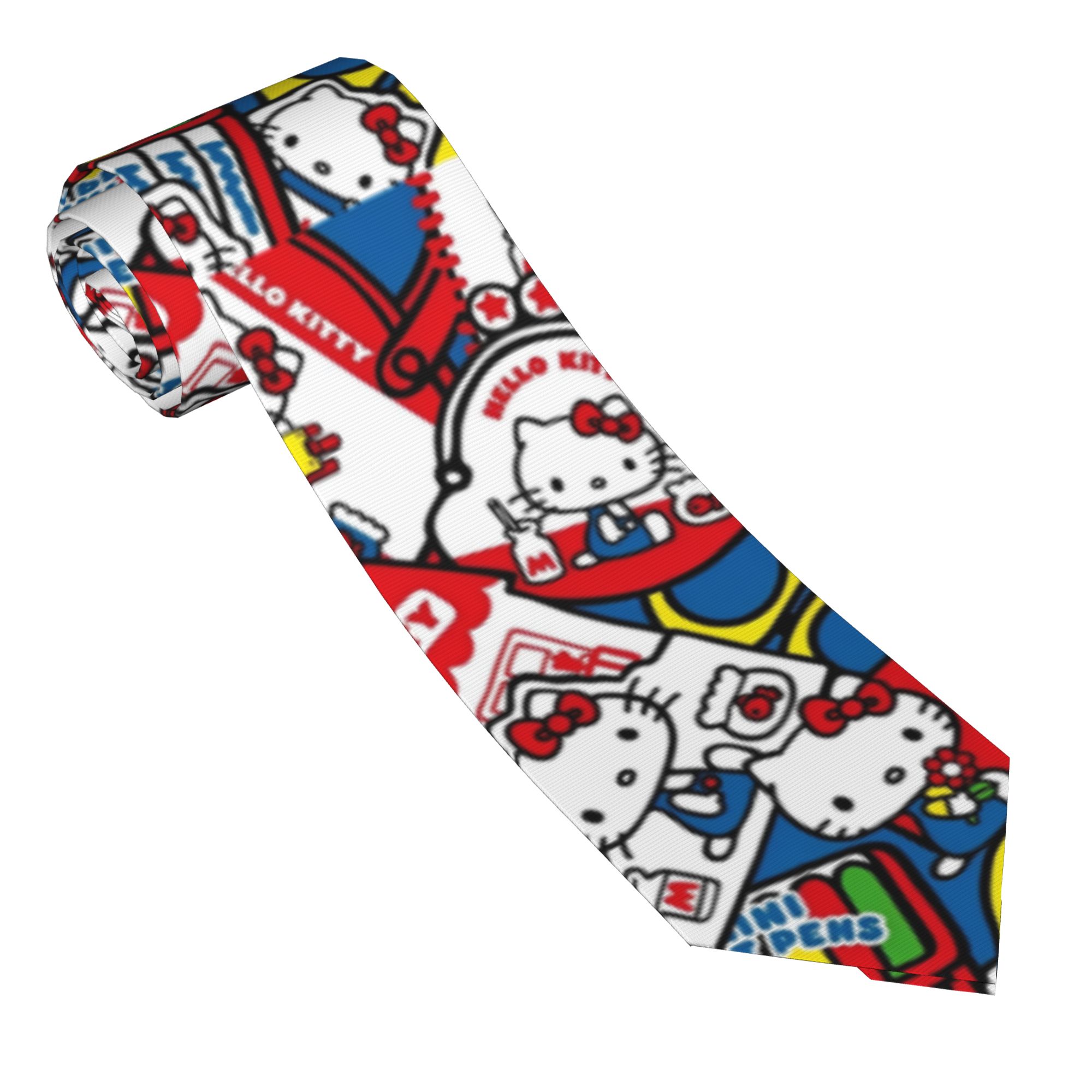 Hello Kitty Colorful Neckties  - Skinny Tie Men avaliação e preço