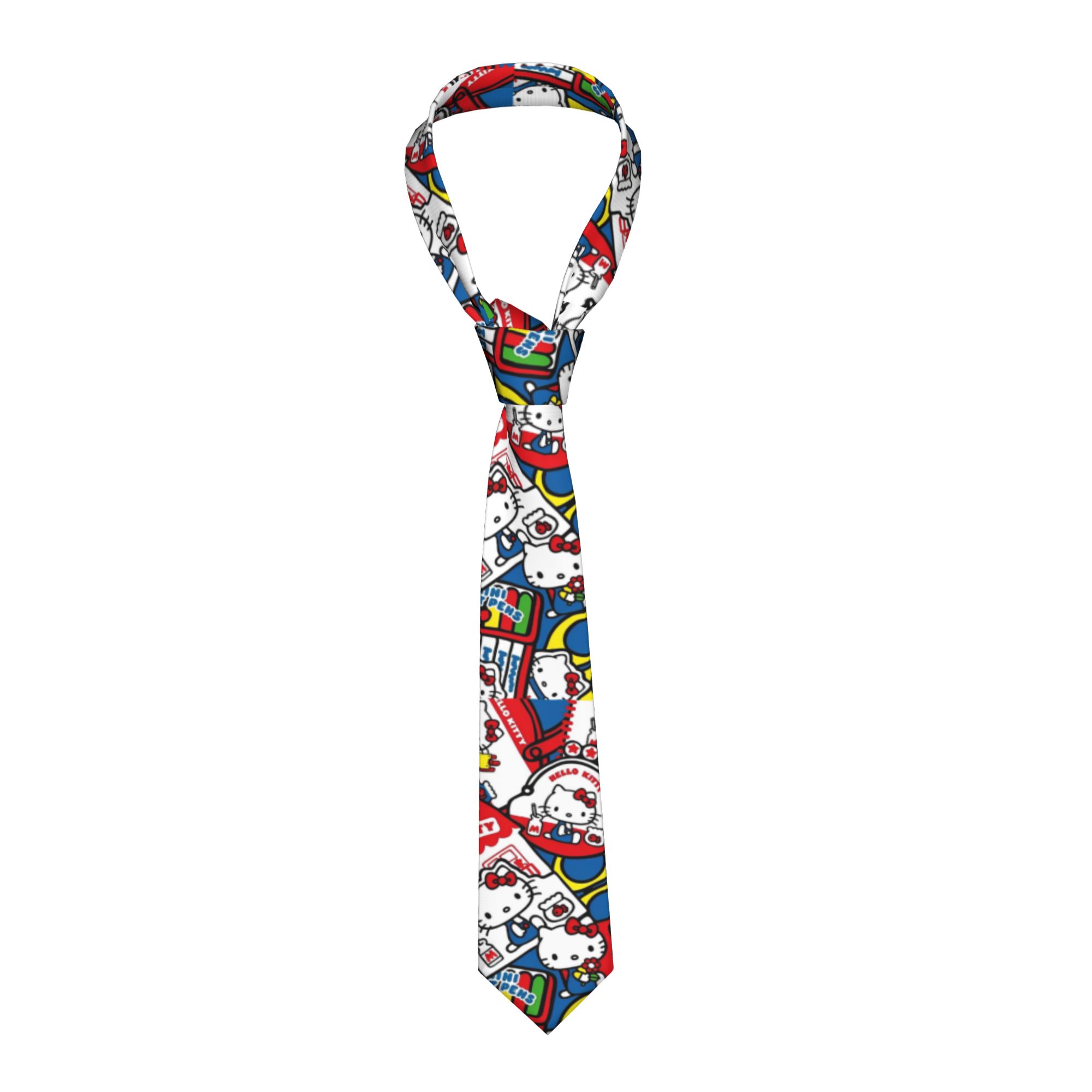 Hello Kitty Colorful Neckties  - Skinny Tie Men avaliação e preço
