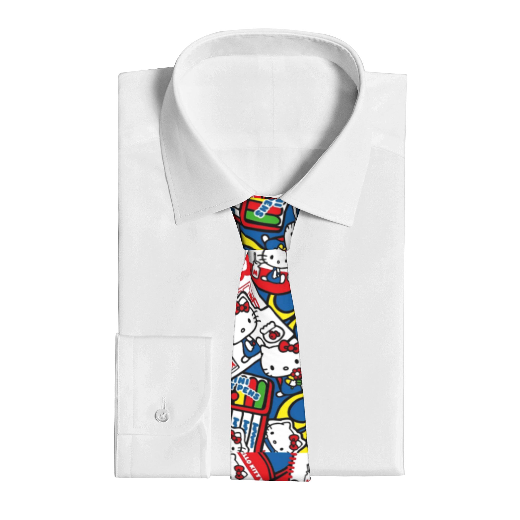 Hello Kitty Colorful Neckties  - Skinny Tie Men avaliação e preço