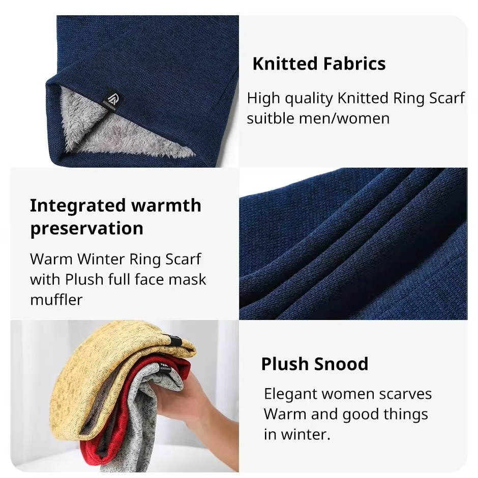 Unisex Solid Cashmere Like Plu - Muffler Men Wool avaliação e preço