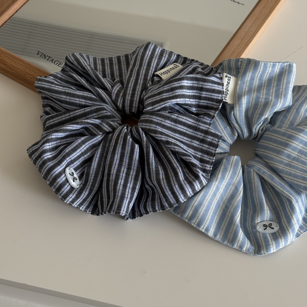 Korea Fashion Stripe Hair Rubb - Silk Tie Striped avaliação e preço