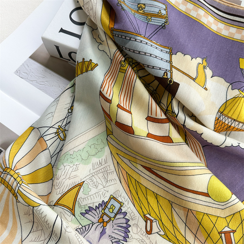 Fashion 135x135cm Silk Wool Sc - Pashmina Wrap Large avaliação e preço