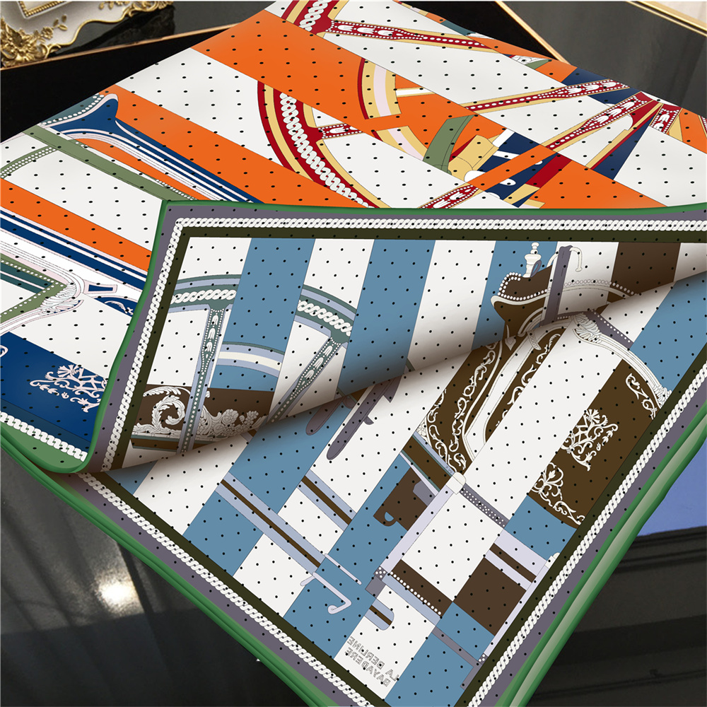 POBING Hand Rolled Twill Silk  - Scarf Silk Square avaliação e preço