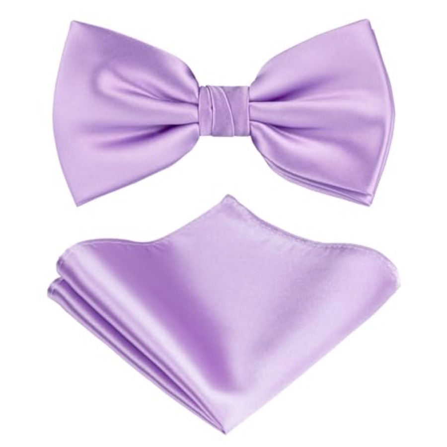 Solid Color Pre-tied Bow Tie a - Pocket Square Set avaliação e preço