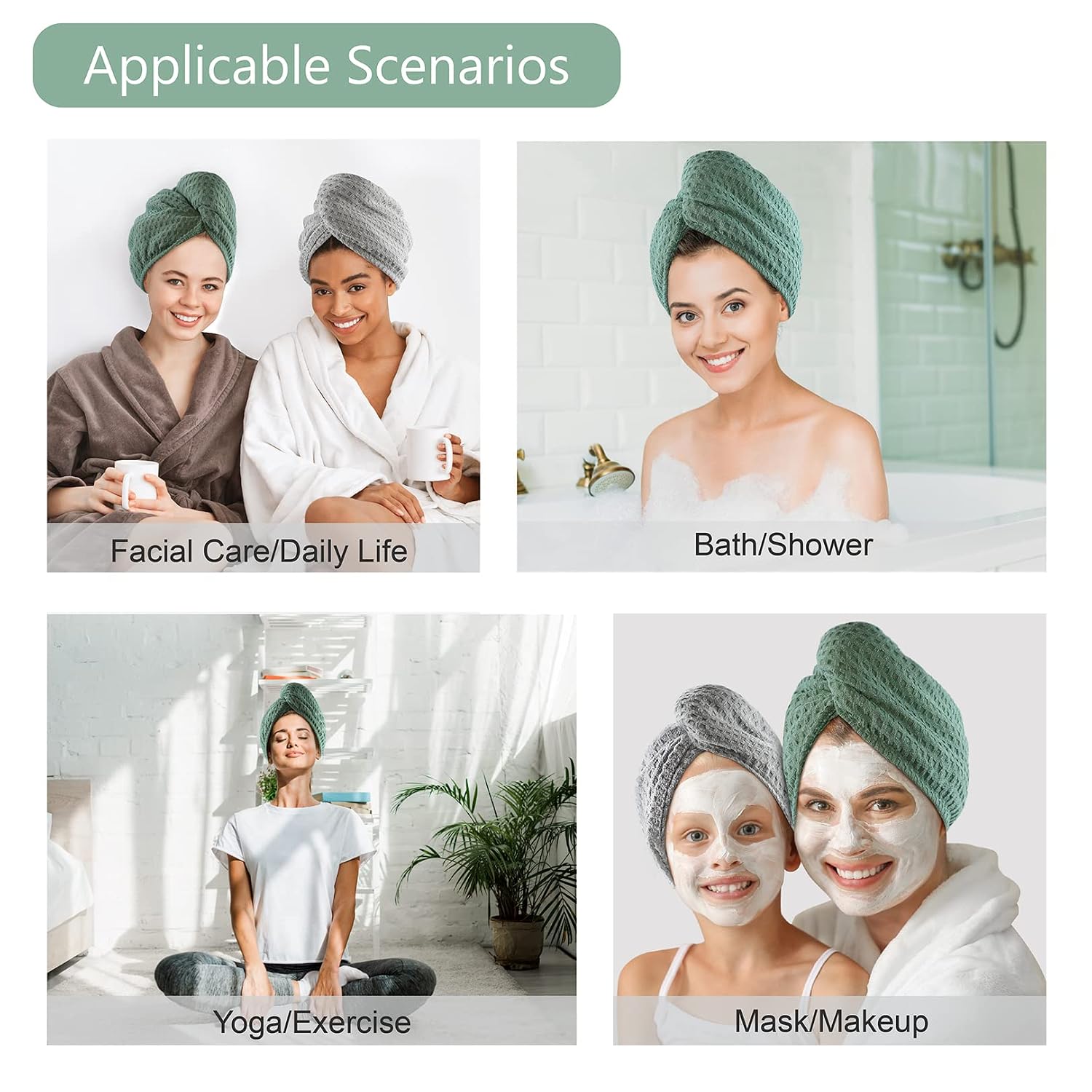 Microfiber Hair Drying Towel - - Head Wrap Turban avaliação e preço