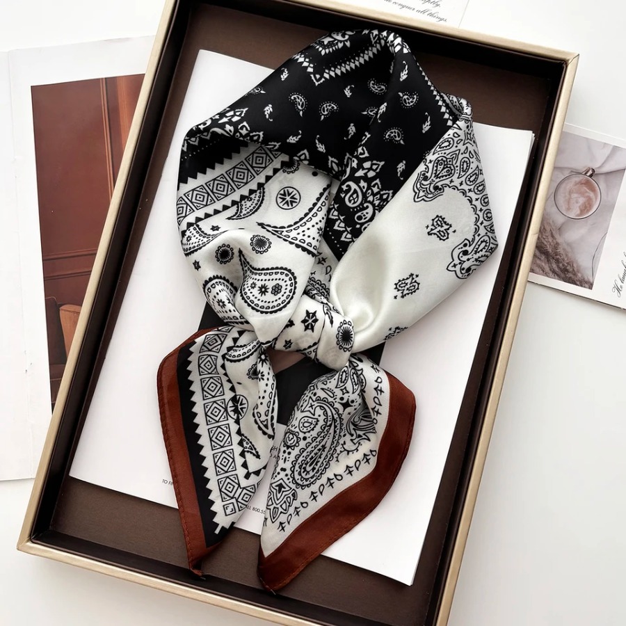 2025 Silk Shawl Square Scarf F - Bandana Cotton avaliação e preço
