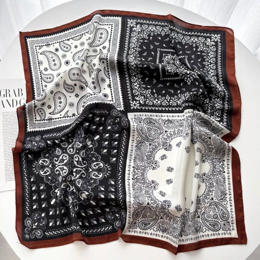2025 Silk Shawl Square Scarf F - Bandana Cotton avaliação e preço
