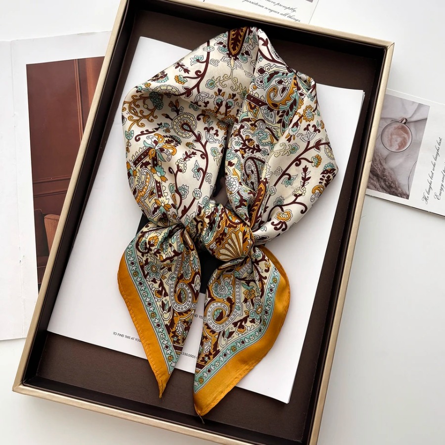 2025 Silk Shawl Square Scarf F - Bandana Cotton avaliação e preço