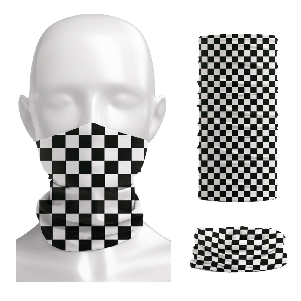 Checkered Ska Printed Headband - Neck Warmer Tube avaliação e preço